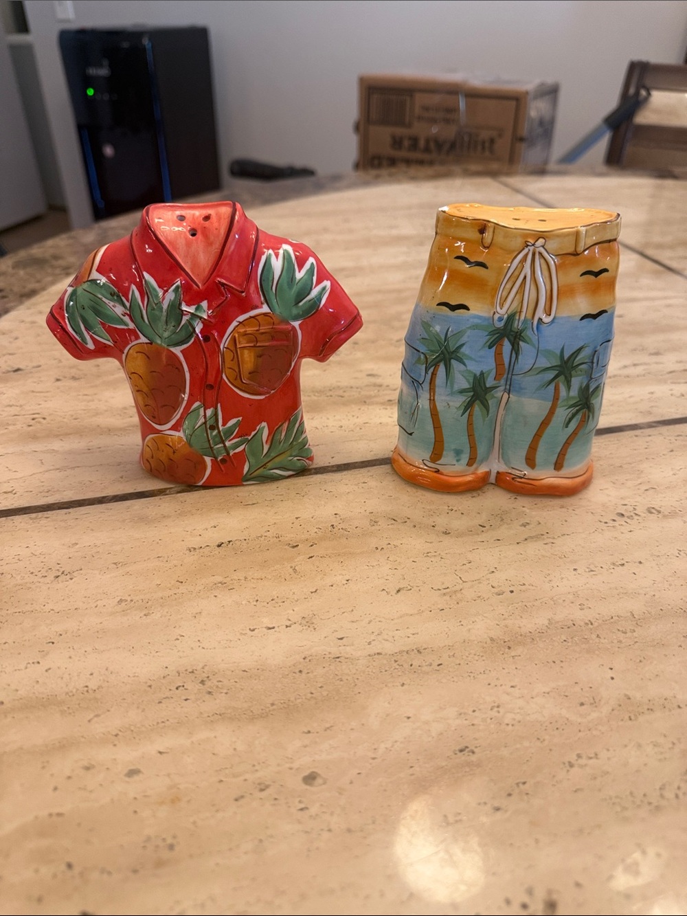 Vintage clay art salt and pepper